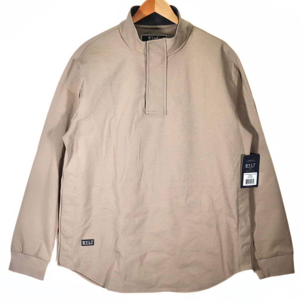 BYLT Men XL Pullover Driftwood Elite+ Fairway NWT Drop-Cut Quarter Zip Golf